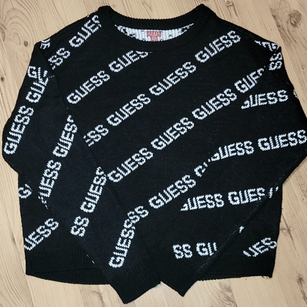 Guess Sweater, size small, black and white